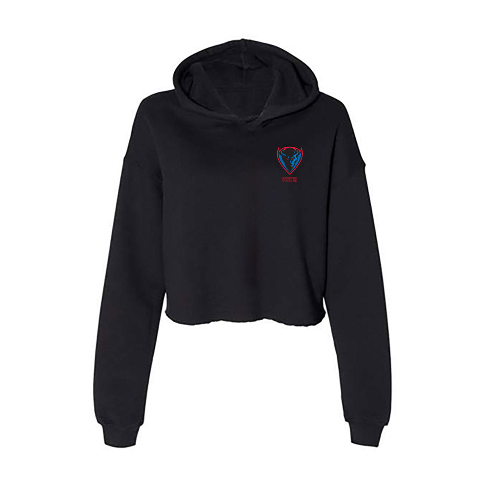 DePaul - NCAA Women's Soccer : Jericho Frigon - Women's Crop Fleece Hoodie-0