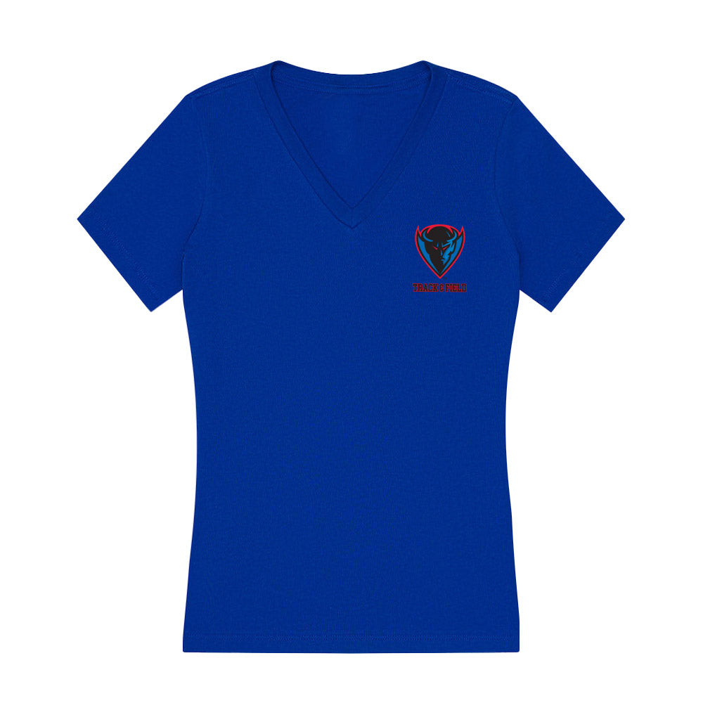 DePaul - NCAA Women's Track & Field : Trixie Johnson - Women's V-Neck T-Shirt-0