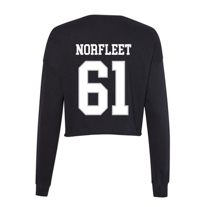 Rice - NCAA Football : Trace Norfleet - Women's Cropped Crew Fleece-1