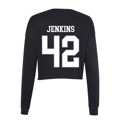 Rice - NCAA Football : DeReyon Jenkins - Women's Cropped Crew Fleece-1