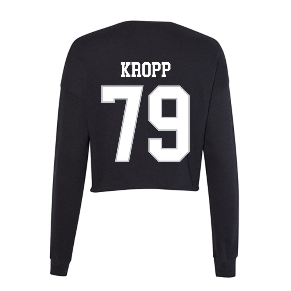 Rice - NCAA Football : Weston Kropp - Women's Cropped Crew Fleece-1