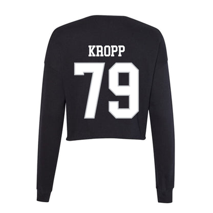 Rice - NCAA Football : Weston Kropp - Women's Cropped Crew Fleece-1