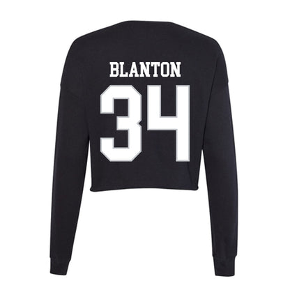 Rice - NCAA Football : Kaleb Blanton - Women's Cropped Crew Fleece-1