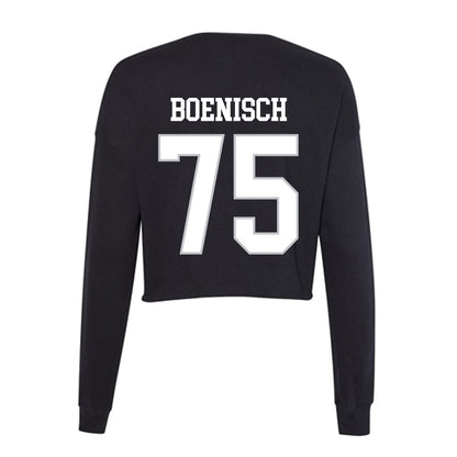 Rice - NCAA Football : Blake Boenisch - Women's Cropped Crew Fleece-1