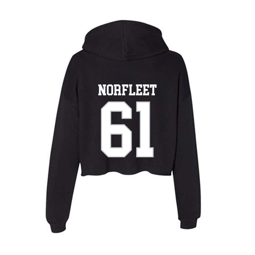 Rice - NCAA Football : Trace Norfleet - Women's Crop Fleece Hoodie-1