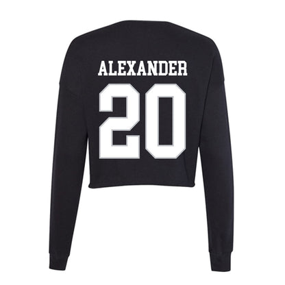 Rice - NCAA Football : Daelen Alexander - Women's Cropped Crew Fleece-1