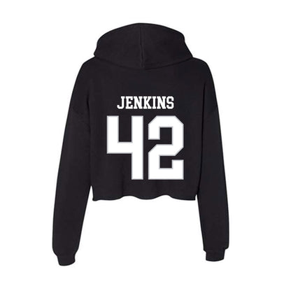 Rice - NCAA Football : DeReyon Jenkins - Women's Crop Fleece Hoodie-1