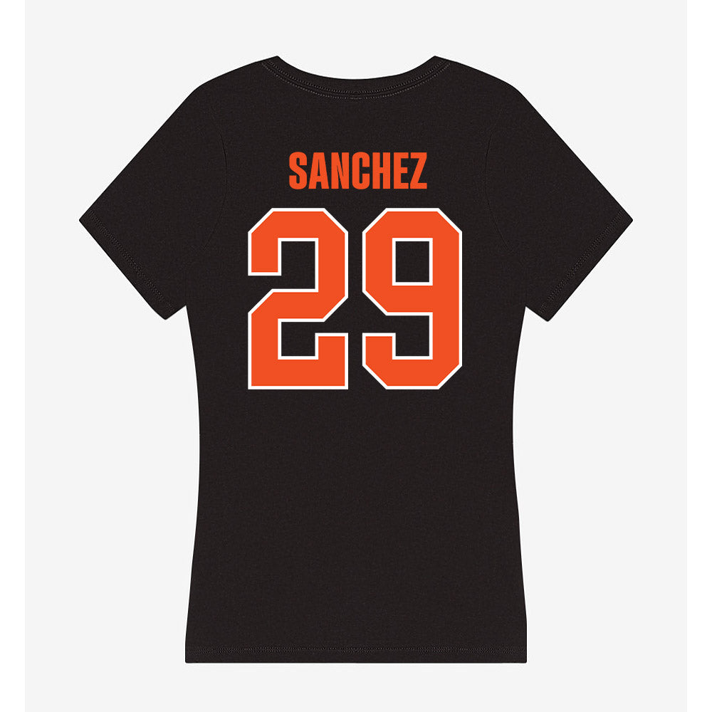 UTRGV - NCAA Baseball : Aaron Sanchez - Women's V-Neck T-Shirt-1