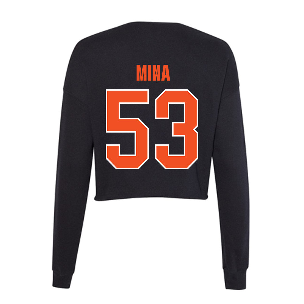 UTRGV - NCAA Football : Tamunotekena Mina - Women's Cropped Crew Fleece-2