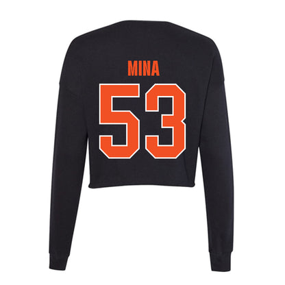 UTRGV - NCAA Football : Tamunotekena Mina - Women's Cropped Crew Fleece-2