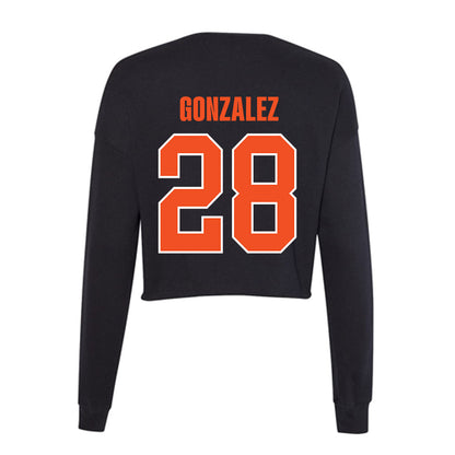 UTRGV - NCAA Baseball : Isaiah Gonzalez - Women's Cropped Crew Fleece-2