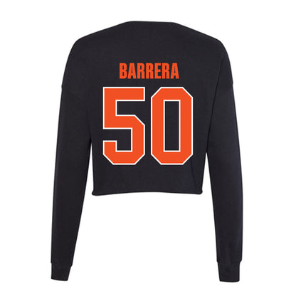 UTRGV - NCAA Baseball : Daren Barrera - Women's Cropped Crew Fleece-3