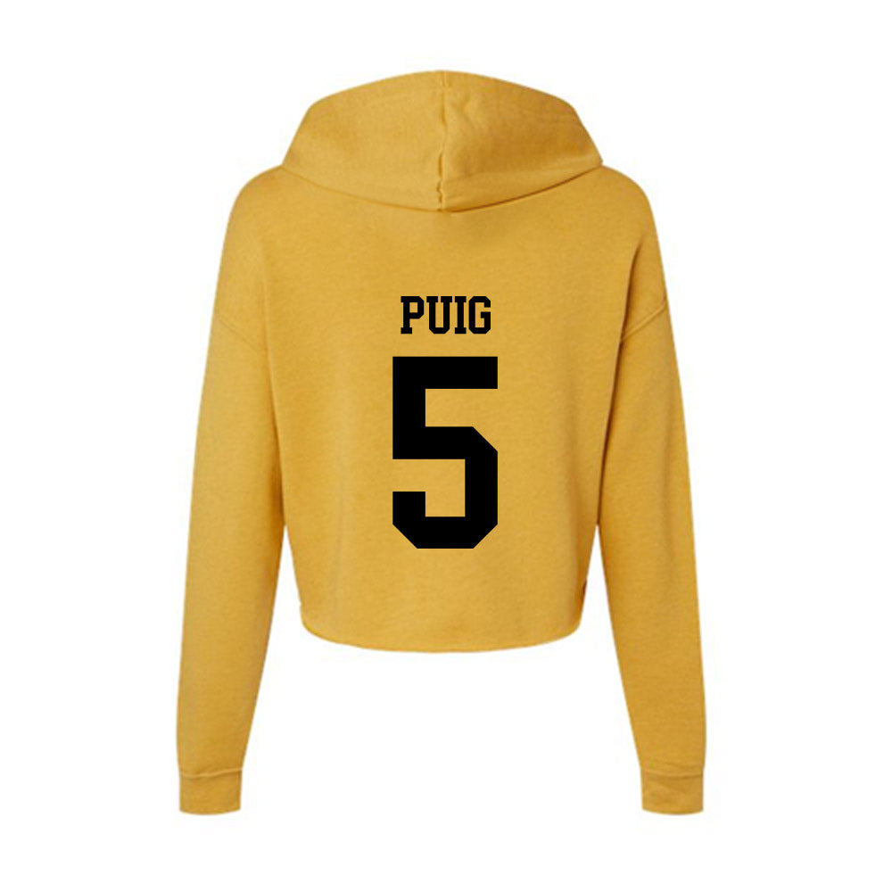 App State - NCAA Baseball : Ethan Puig - Women's Crop Fleece Hoodie-1