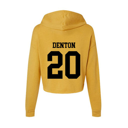 App State - NCAA Baseball : Colton Denton - Women's Crop Fleece Hoodie-1