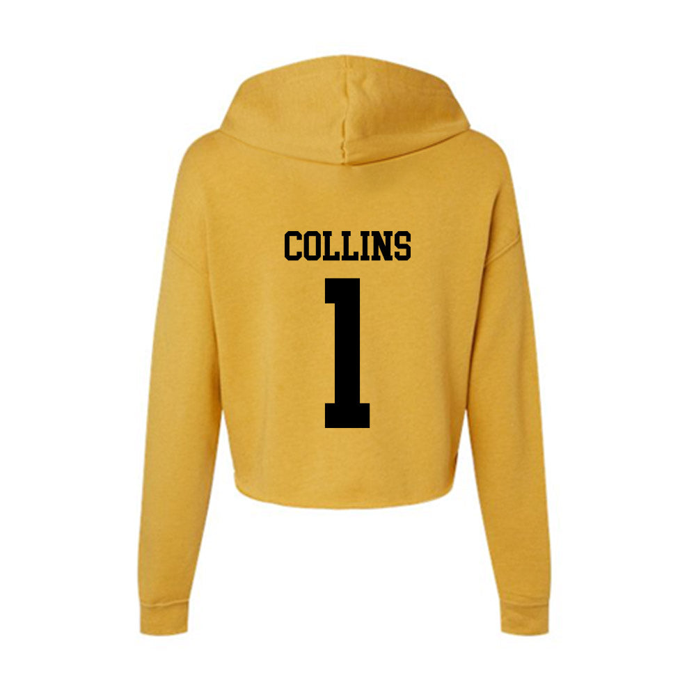 App State - NCAA Football : Shawn Collins - Women's Crop Fleece Hoodie-1