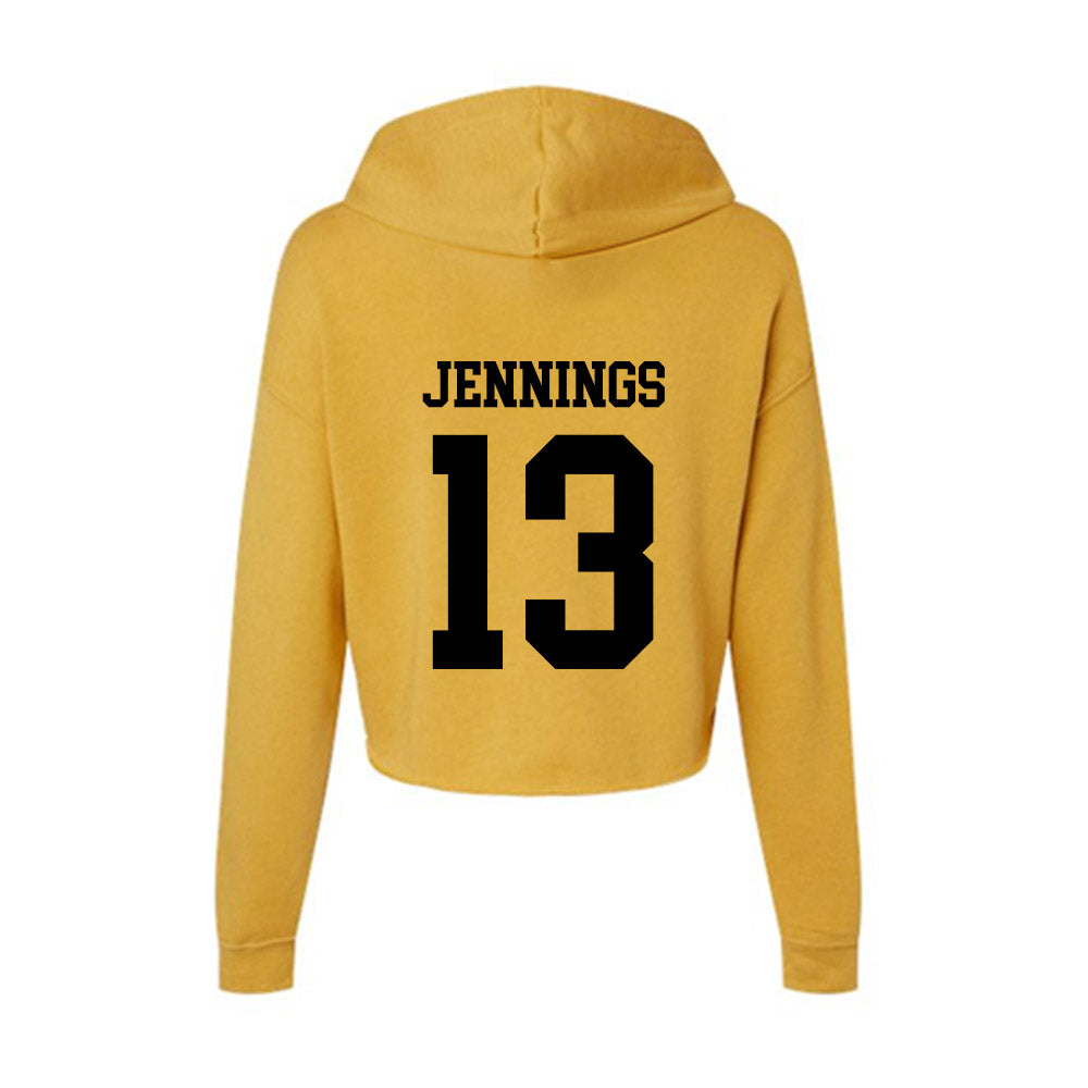 App State - NCAA Men's Basketball : Kasen Jennings - Women's Crop Fleece Hoodie-1