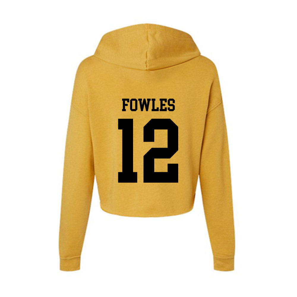 App State - NCAA Football : William Fowles - Women's Crop Fleece Hoodie-1