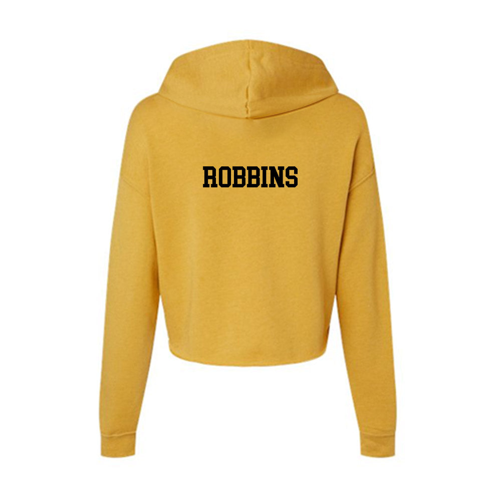 App State - NCAA Men's Track & Field : Brenden Robbins - Women's Crop Fleece Hoodie-1