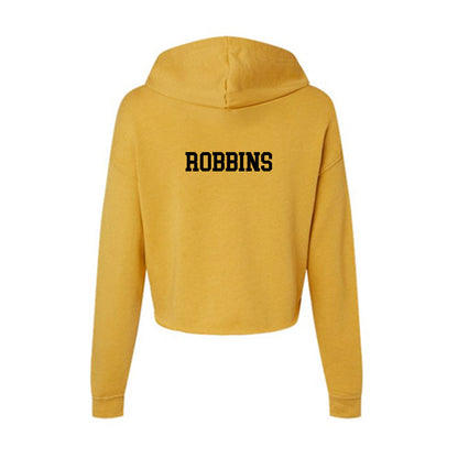 App State - NCAA Men's Track & Field : Brenden Robbins - Women's Crop Fleece Hoodie-1