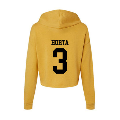 App State - NCAA Women's Volleyball : Julianna Horta - Women's Crop Fleece Hoodie-1