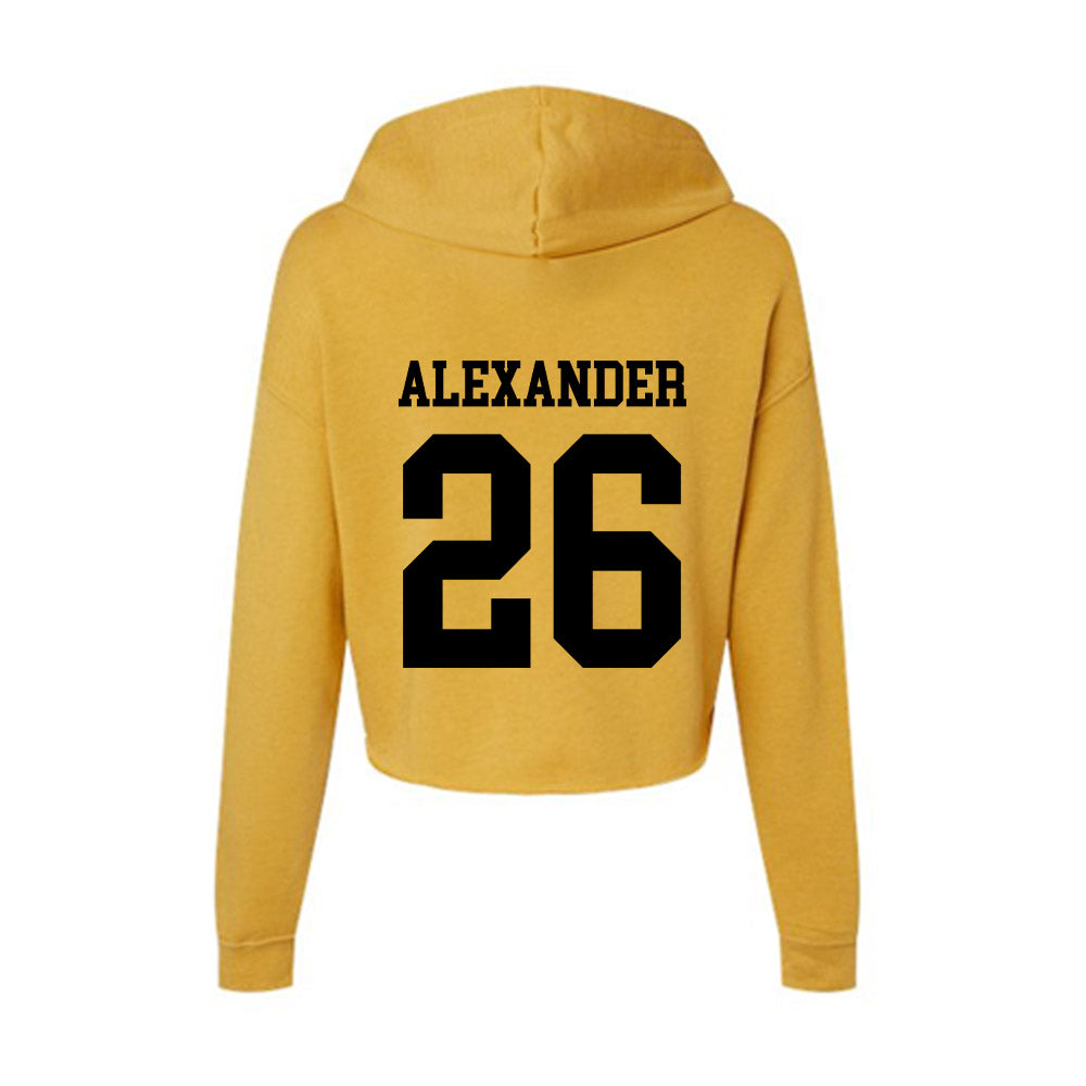 App State - NCAA Football : Khamani Alexander - Women's Crop Fleece Hoodie-1