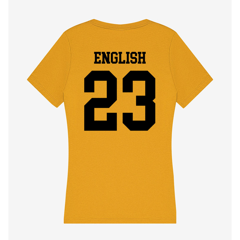 App State - NCAA Softball : Kate English - Women's V-Neck T-Shirt-1