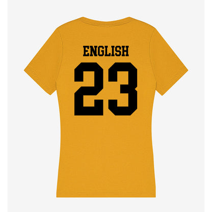 App State - NCAA Softball : Kate English - Women's V-Neck T-Shirt-1