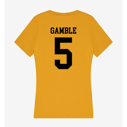 App State - NCAA Football : Zyeir Gamble - Women's V-Neck T-Shirt-1
