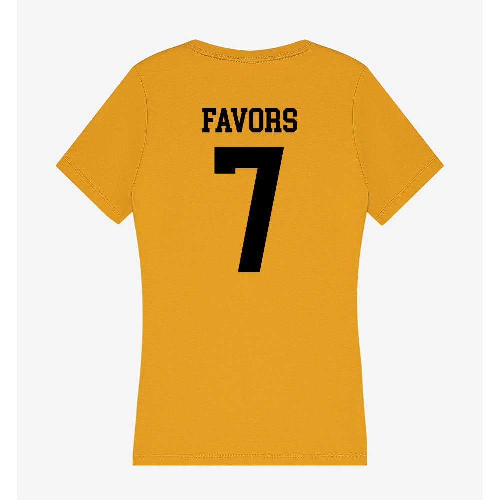 App State - NCAA Football : Jordan Favors - Women's V-Neck T-Shirt-1
