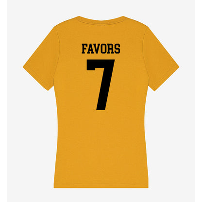 App State - NCAA Football : Jordan Favors - Women's V-Neck T-Shirt-1