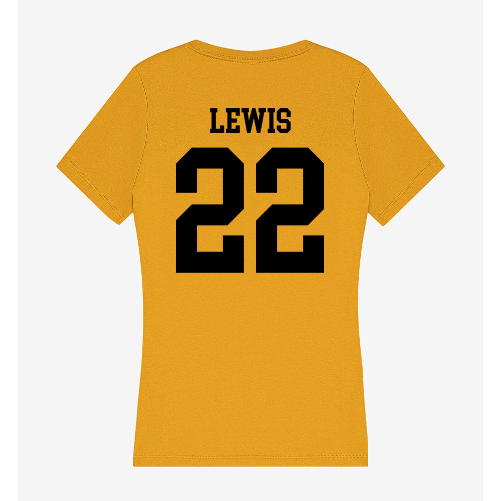 App State - NCAA Football : Jaquari Lewis - Women's V-Neck T-Shirt-1
