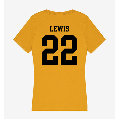 App State - NCAA Football : Jaquari Lewis - Women's V-Neck T-Shirt-1
