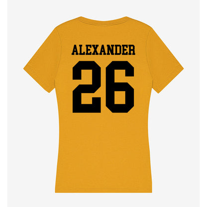 App State - NCAA Football : Khamani Alexander - Women's V-Neck T-Shirt-1