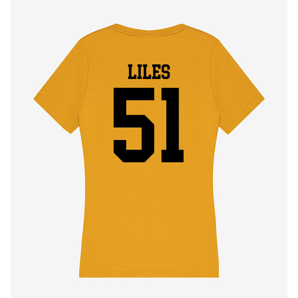 App State - NCAA Football : Kj Liles - Women's V-Neck T-Shirt-1