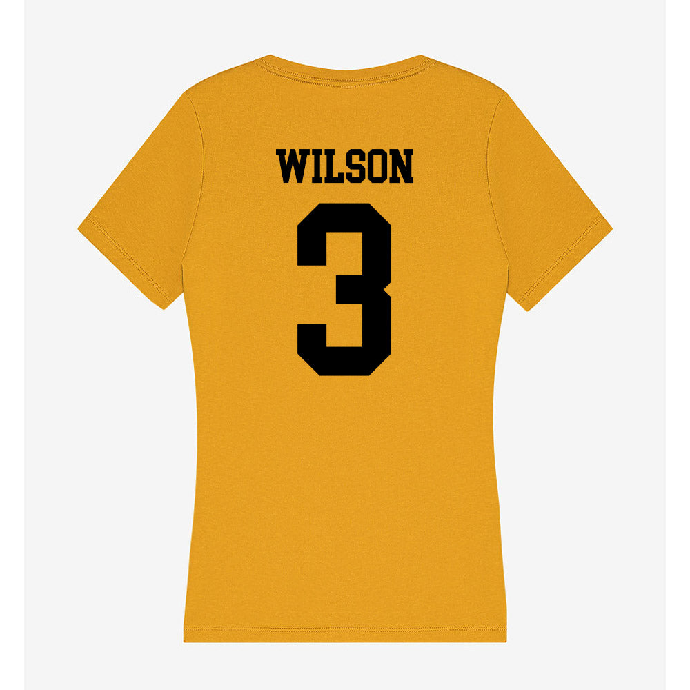 App State - NCAA Men's Basketball : Luke Wilson - Women's V-Neck T-Shirt-1