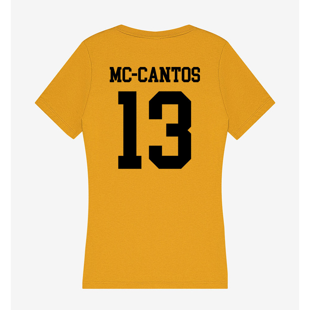 App State - NCAA Football : Elijah Mc-Cantos - Women's V-Neck T-Shirt-1