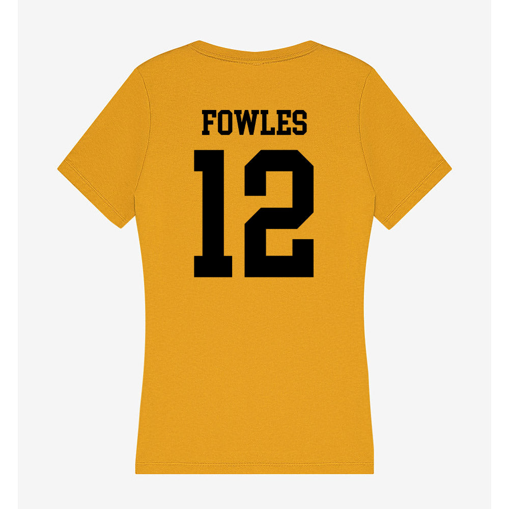 App State - NCAA Football : William Fowles - Women's V-Neck T-Shirt-1