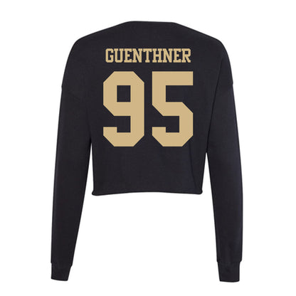 Tulsa - NCAA Football : Evan Guenthner - Women's Cropped Crew Fleece-1