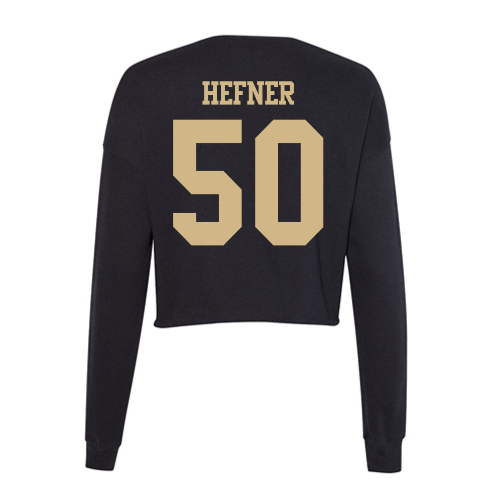 Tulsa - NCAA Football : Marshall Hefner - Women's Cropped Crew Fleece-1