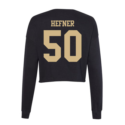 Tulsa - NCAA Football : Marshall Hefner - Women's Cropped Crew Fleece-1