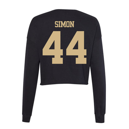 Tulsa - NCAA Football : Henry Simon - Women's Cropped Crew Fleece-1