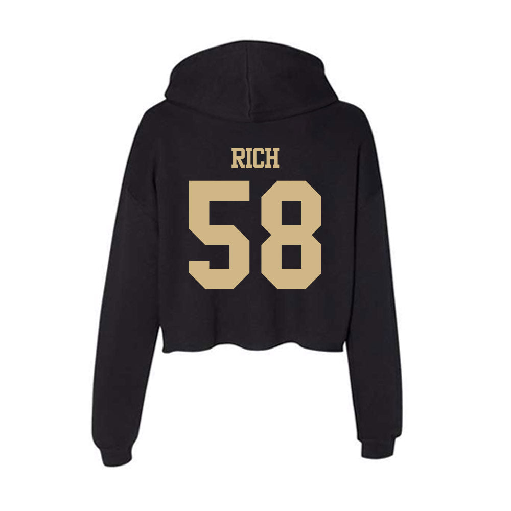 Tulsa - NCAA Football : Tyler Rich - Women's Crop Fleece Hoodie-1