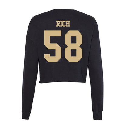 Tulsa - NCAA Football : Tyler Rich - Women's Cropped Crew Fleece-1