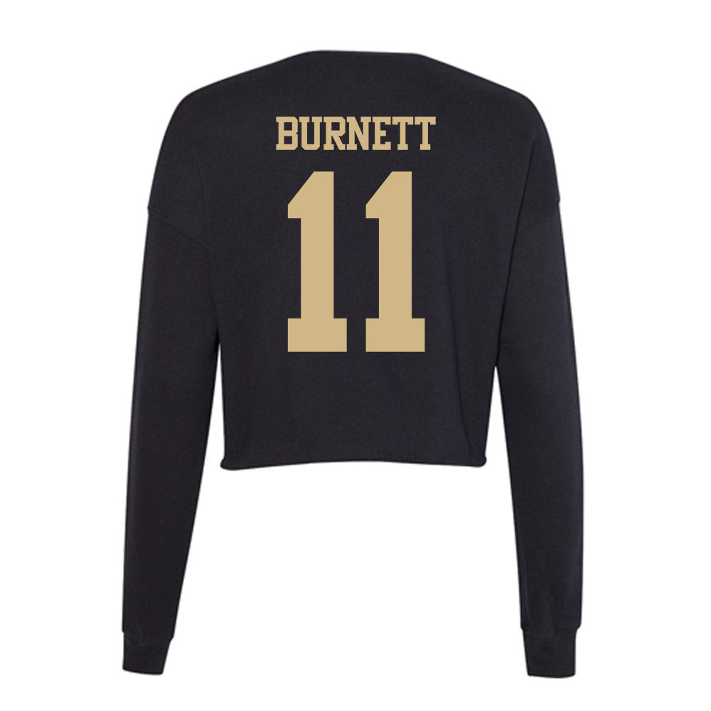 Tulsa - NCAA Football : Jdan Burnett - Women's Cropped Crew Fleece-1
