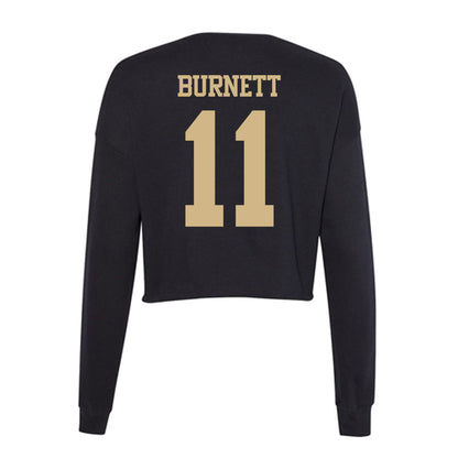 Tulsa - NCAA Football : Jdan Burnett - Women's Cropped Crew Fleece-1