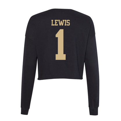 Tulsa - NCAA Football : Champ Lewis - Women's Cropped Crew Fleece-1