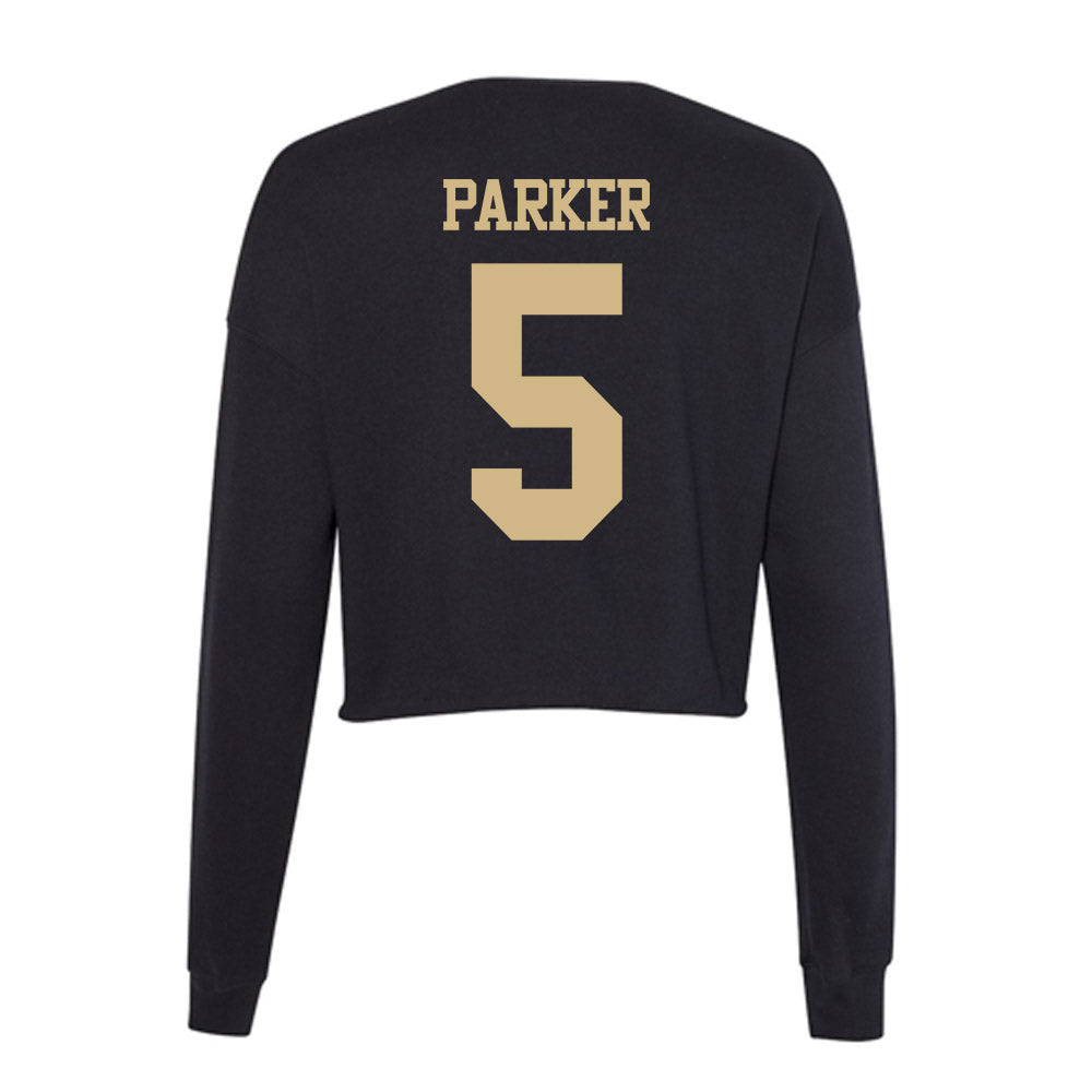 Tulsa - NCAA Football : Keuan Parker - Women's Cropped Crew Fleece-1