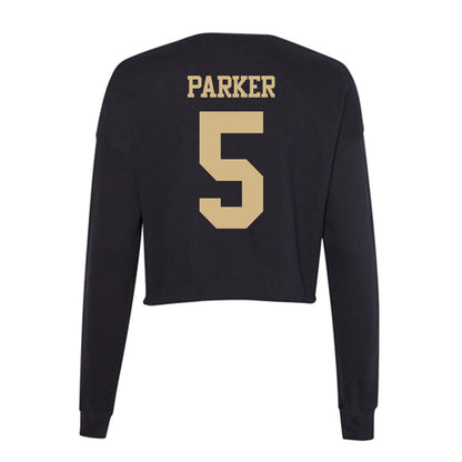 Tulsa - NCAA Football : Keuan Parker - Women's Cropped Crew Fleece-1