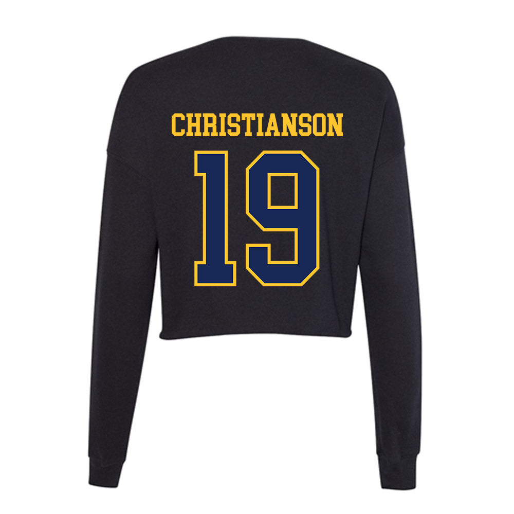 Marquette - NCAA Women's Soccer : Haley Christianson - Women's Cropped Crew Fleece-1