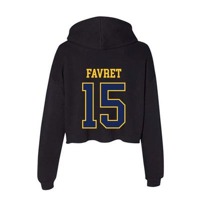 Marquette - NCAA Women's Soccer : Cecilia Favret - Women's Crop Fleece Hoodie-1